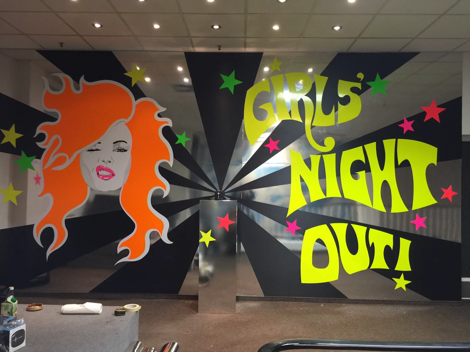 Pop art mural — Girls' Night Out