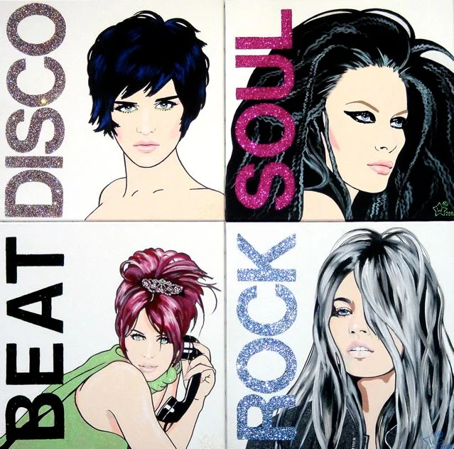 Pop art — Four Girls