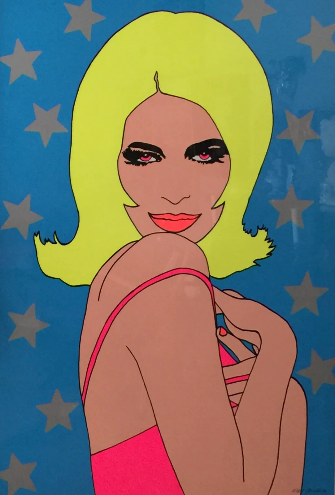 Pop art — Siebdruck blau